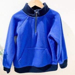 Old Navy Boys Micro Fleece 1/4-Zip Black and Blue Pullover
